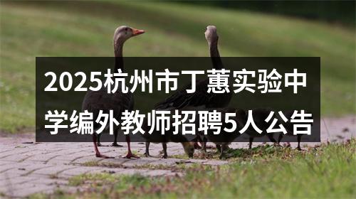 2025杭州市丁蕙实验中学编外教师招聘5人公告 图片