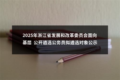2025年浙江省发展和改革委员会面向基层  公开遴选公务员拟遴选对象公示 图片