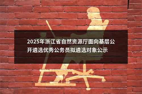 2025年浙江省自然资源厅面向基层公开遴选优秀公务员拟遴选对象公示 图片