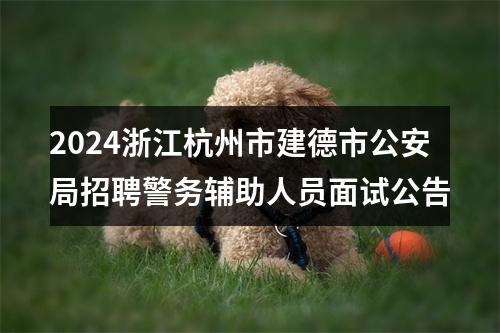 2024浙江杭州市建德市公安局招聘警务辅助人员面试公告 图片